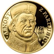 Arnošt z Pardubic - 650. výročí úmrtí zlato proof