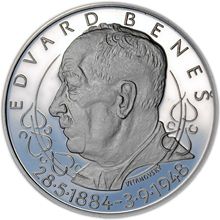 Edvard Beneš - 125. let narození - stříbro Proof