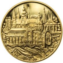 Praha - zlatá 1 Oz Proof