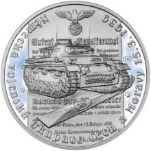 Vpád německých vojsk - 15. březen 1939 - 1 Oz stříbro Proof