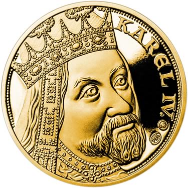 Náhled Averzní strany - 2023 - Proof - Karel IV - 2 dukát Au