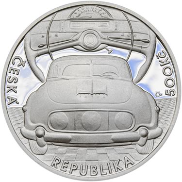 Náhled Averzní strany - 2023 Proof - 500 Kč Osobní automobil Tatra 603