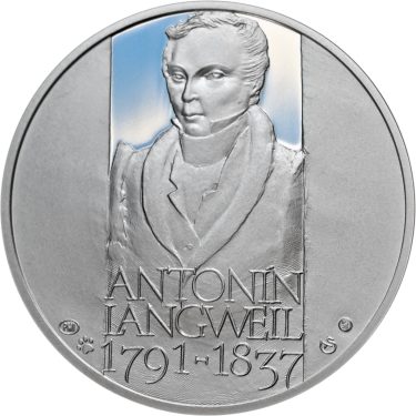 Náhled Averzní strany - Antonín Langweil - 175. výročí úmrtí Ag proof