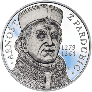 Náhled Averzní strany - Arnošt z Pardubic - 650. výročí úmrtí stříbro proof