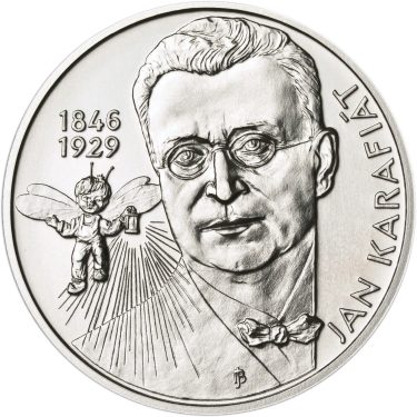 Náhled Averzní strany - Jan Karafiát - Broučci - stříbro 1 Oz b.k.