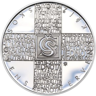 Náhled Averzní strany - 2019 Proof - 200 Kč Založení Československého červeného kříže