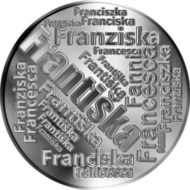 Náhled Averzní strany - Česká jména - Františka - velká stříbrná medaile 1 Oz