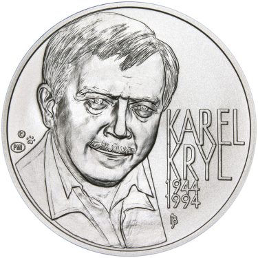 Náhled Averzní strany - Karel Kryl - 70 - 28 mm stříbro patina