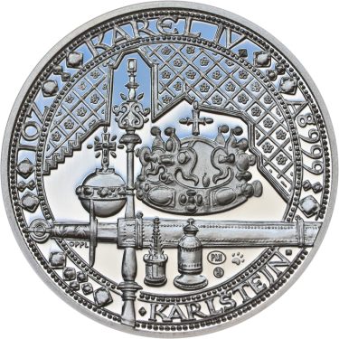 Náhled Averzní strany - Nejkrásnější medailon IV. - Karlštejn Ag Proof