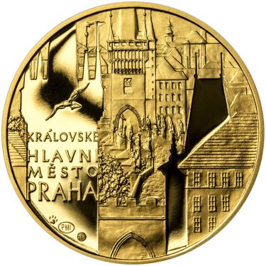 Náhled Averzní strany - Královské hlavní město Praha - zlato 1 Oz Proof