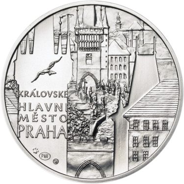 Náhled Averzní strany - Královské hlavní město Praha - stříbro 1 Oz b.k.