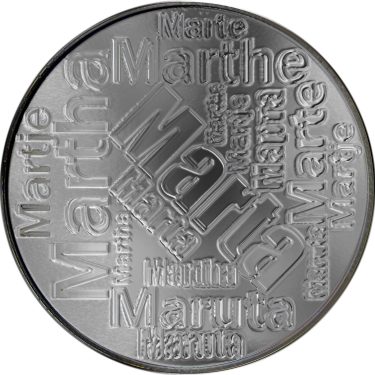 Náhled Averzní strany - Česká jména - Marta - velká stříbrná medaile 1 Oz