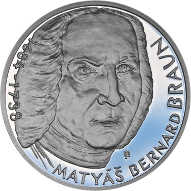 Náhled Averzní strany - Matyáš Bernard Braun - 275. výročí úmrtí Ag proof