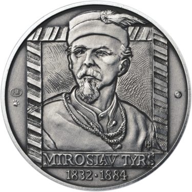 Náhled Averzní strany - Miroslav Tyrš - 1 Oz stříbro patina