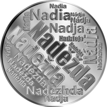 Náhled Averzní strany - Česká jména - Naděžda - velká stříbrná medaile 1 Oz