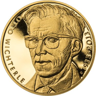 Náhled Averzní strany - Otto Wichterle - 100. výročí narození Au proof