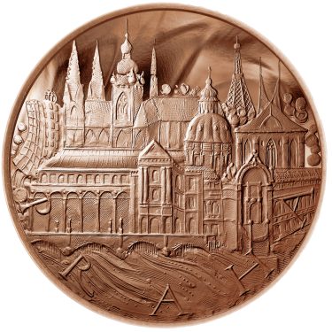 Náhled Averzní strany - Praha -  1 Oz Měď b.k.