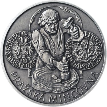 Náhled Averzní strany - Pražská mincovna - stříbro 1 Oz patina