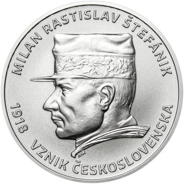 Náhled Averzní strany - M. R. Štefánik Ag 1 Oz b.k.