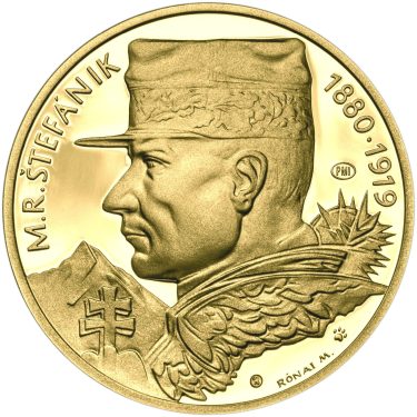 Náhled Averzní strany - Milan Rastislav Štefánik - 1/2 Oz zlato Proof