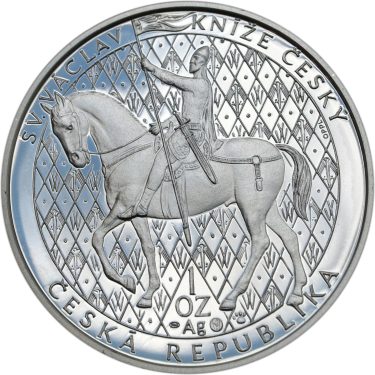 Náhled Averzní strany - Sv. Václav na koni  - 1 Oz Ag Proof