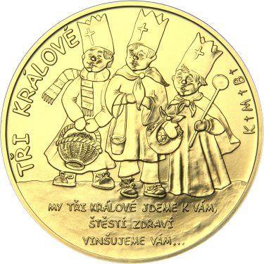 Náhled Averzní strany - Tři králové 25 mm zlato Proof