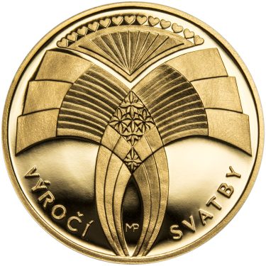 Náhled Averzní strany - Výročí svatby zlato 2 Oz Proof