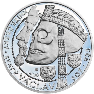 Náhled Averzní strany - Relikvie sv. Václava - I. - Ag 28mm Proof